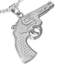 Revolver pistole přívěsek ocel